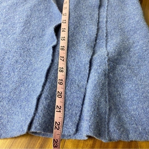 Eileen Fisher Periwinkle 100% Merino Wool Cardigan 3/4 Length Sleeves Size PM - Picture 8 of 8
